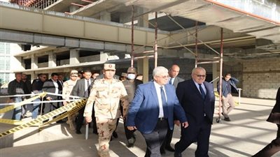 عاشور والخشت يتفقدان الأعمال الإنشائية بمستشفى 500 500 بالشيخ زايد