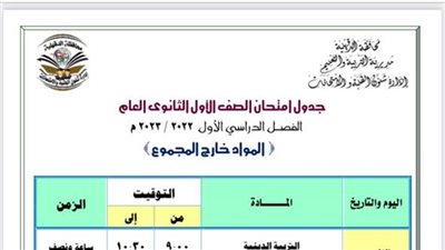 جداول امتحانات محافظة الدقهلية بعد التعديل 