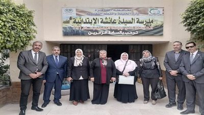 وكيل مديرية التعليم بالقاهرة تتفقد سير العملية التعليمية بمدرسة السيدة عائشة الإبتدائية