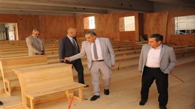 رئيس جامعة كفر الشيخ يتقد أعمال انشاءات المدرجات والاختبارات الالكترونية