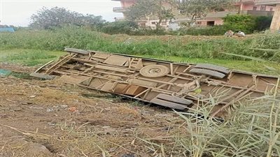 في أول يوم دراسي.. إصابة 7 تلاميذ في انقلاب أتوبيس مدرسة خاصة بترعة بالمنوفية