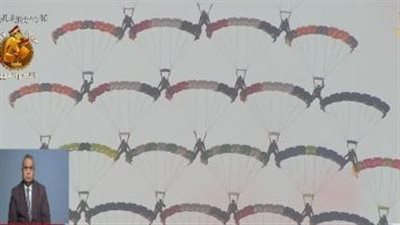 تسجيل رقم قياسى عالمى لتشابك 50 قافزا من دولة واحدة بحفل تخرج الكليات العسكرية