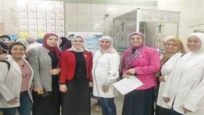 كلية التمريض جامعة حلوان تنظم قافلة تمريضية للتوعية بالاكتشاف المبكر لسكر الحمل