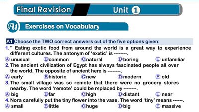 عايز تتفوق فى اللغة الانجليزية.. مراجعة اولى ثانوي ما تفوتهاش