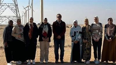 طلاب برنامج تكنولوجيا السيارات الهجين ينظمون زيارة لمحطة الرياح بالزعفرانة