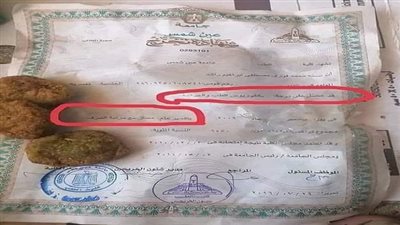 شهادة تخرج طالبة بكلية الطب البشرى قرطاس طعمية.. آآآآه يازمن