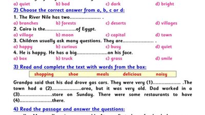 مراجعات نهائيه.. امتحان على الوحدة السابعة في مادة كونكت وإجابته لـ الصف الرابع الابتدائي 