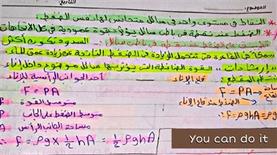مراجعات نهائيه.. ملخص الدرس الأول والثاني في الفيزياء الصف الثاني الثانوي في 4 ورقات