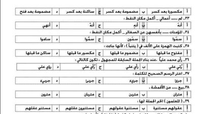 مراجعات نهائيه.. 17 ورقة و250 سؤالا في ملخص النحو الثانوية العامة 2024