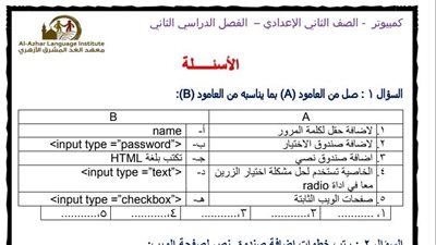 مراجعات نهائيه.. تحميل مذكرة الكمبيوتر لـ الصف الثاني الإعدادي