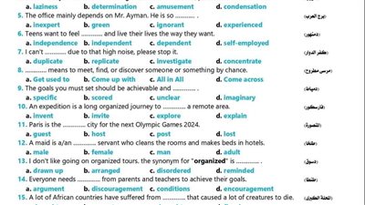 مراجعات نهائيه.. 720 سؤالا في اللغة الإنجليزية شامل كل منهج الصف الثاني الثانوي 