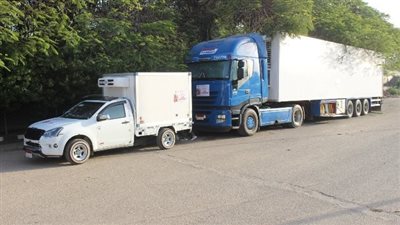 انطلاق الفريق الأول وقافلة المواد الغذائية والتموينية لقافلة جامعة المنصورة