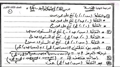 الثانوية العامة 2024.. ملخص قوانين الهندسة الفراغية في 13 ورقة.. مراجعات نهائيه
