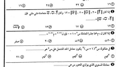 الثانوية العامة 2024.. 30 سؤالا وإجابتها في التفاضل والتكامل.. مراجعات نهائيه