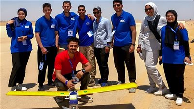 القائم بعمل رئيس جامعة طنطا يستقبل فريق Aero MEC 