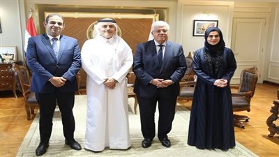 وزير التعليم العالي والسفير القطري يناقشان تعزيز الشراكة التعليمية والبحثية