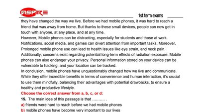 مراجعات نهائية.. امتحان على 3 وحدات انجليزي ثانوية عامة 2025