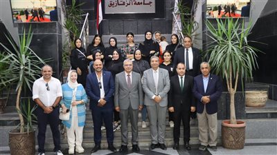 رئيس جامعة الزقازيق يستقبل فريق أول هوكي الشرقية للسيدات 