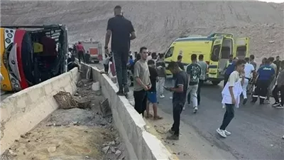 جامعة الجلالة تنفى علاقتها بـ أتوبيس حادث الجلالة..وارتفاع عدد الضحايا والمصابين من الطلاب 