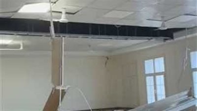 بسبب هطول الأمطار.. انهيار سقف في كلية الطب جامعة الإسكندرية الأهلية 