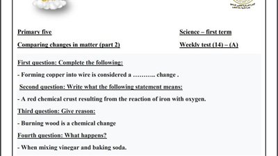 مراجعات نهائية.. أسئلة تقييم الاسبوع الـ 14 في العلوم لغات لـ الصف الخامس الابتدائي 