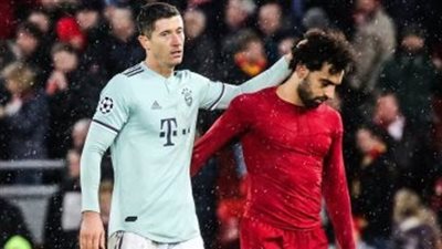 محمد صلاح ينافس ليفاندوفسكى على جائزة الحذاء الذهبى الأوروبى