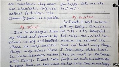 مراجعات نهائية.. 10 قطع برجراف في اللغة الانجليزية لـ الصف السادس الابتدائي في ورقتين.. ما تفوتهمش