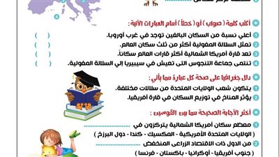 مراجعات نهائية.. 100 سؤال في الدراسات الاجتماعية لـ الصف الثالث الإعدادي