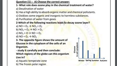 مراجعات نهائية.. اسئلة تقييم الأسبوع الـ 15 لـ العلوم التطبيقية science الصف الأول الثانوي