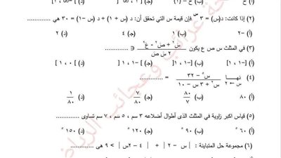 مراجعات نهائية.. امتحان الرياضيات البحتة غرب طنطا 2025 لـ الصف الثاني الثانوي