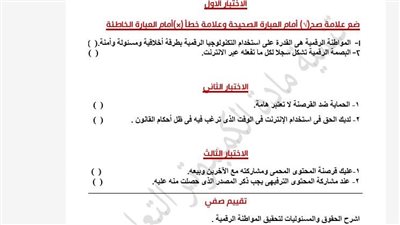 مراجعات نهائية.. تقييمات الأسبوع الثاني الكمبيوتر ترم ثاني الصف الرابع الابتدائي