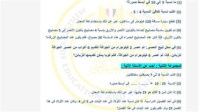 مراجعات نهائية.. تقييمات الاسبوع الثالث في الرياضيات الصف السادس الابتدائي