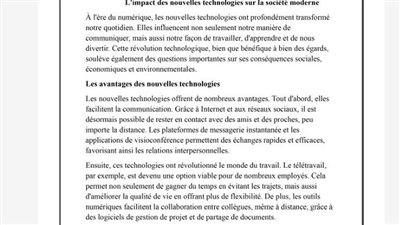 نموذج الوزارة الأول في اللغة الفرنسية الثانوية العامة 2025