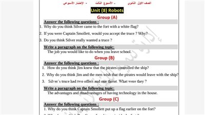 مراجعات نهائية.. أسئلة تقييم الأسبوع الثالث اللغة الإنجليزية الصف الأول الثانوي ترم ثاني