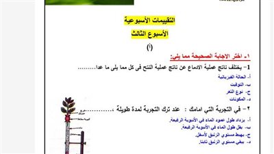 مراجعات نهائية.. أسئلة تقييمات الأسبوع الثالث أحياء الصف الثاني الثانوي ترم ثاني