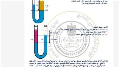 مراجعات نهائية.. أسئلة تقييم الأسبوع الرابع الفيزياء الصف الثاني الثانوي ترم ثاني
