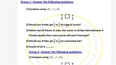 لطلاب ثالثة ابتدائي.. أسئلة تقييمات الأسبوع الخامس الرياضيات لغات ترم ثاني 