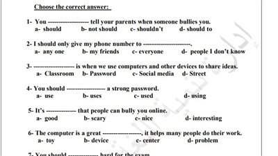 لطلاب الصف الرابع الابتدائي.. أسئلة تقييمات الأسبوع التاسع اللغة الإنجليزية