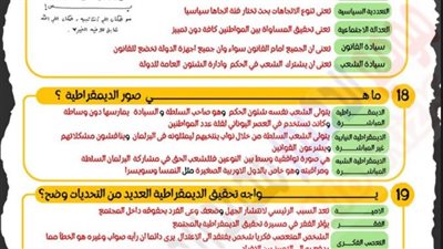 الثانوية العامة 2025.. مراجعة ليلة امتحان التربية الوطنية في 6 ورقات