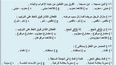 الثانوية العامة 2025.. 100 سؤال بالاجابات في النحو.. الامتحان في جيبك