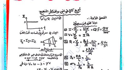 الثانوية العامة 2025.. ملخص قوانين الفيزياء.. مع السبورة الامتحان في جيبك