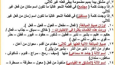روشتة التفوق ورقتين في النحو لن يخرج عنها الامتحان لـ الصف الثالث الاعدادي