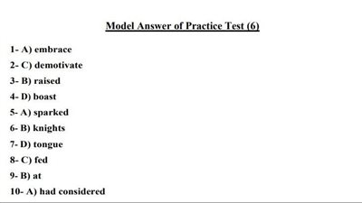 الثانوية العامة 2025.. حل النماذج الاسترشادية في اللغة الانجليزية من 6 الى 10 بالاجابات