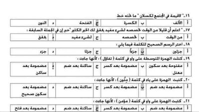 الثانوية العامة 2025.. 250 سؤالا متوقع في النحو بالاجابات لن يخرج عنها الامتحان