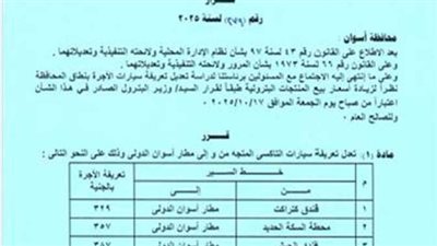رسميا| تعديل تعريفة المواصلات بعد زيادة اسعار البنزين.. الزيادة تشمل السرفيس والتاكسي والتوك توك