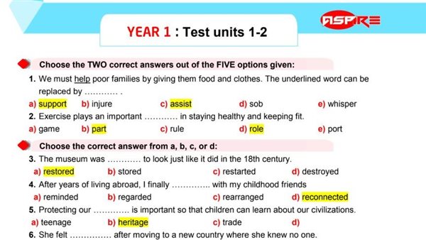 مراجعة انجليزي اولى