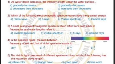 مراجعات نهائية.. أسئلة تقييم الأسبوع الثامن العلوم المتكاملة لغات الصف الأول الثانوي 