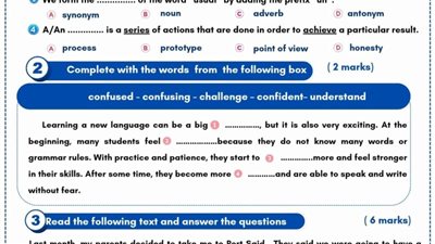 مراجعات نهائية.. امتحان عن الوحدة الخامسة لغة انجليزية لـ الثانوية العامة 2026