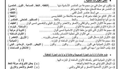 روشتة التفوق.. مراجعة التربية الفنية وإجابتها لـ الصف الأول الإعدادي