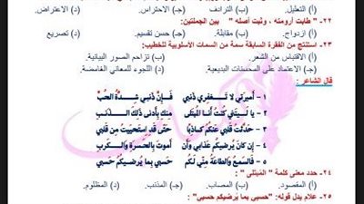 مراجعات نهائية.. 500 سؤالا في اللغة العربية لـ الصف الثاني الثانوي